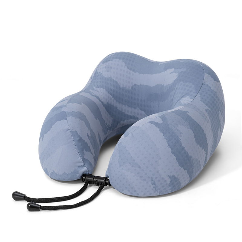 Verano helado sensación fría protección de cuello almohada en forma de U portátil almacenable memoria almohada de cuello de algodón almohada de avión almohada al por mayor existencias