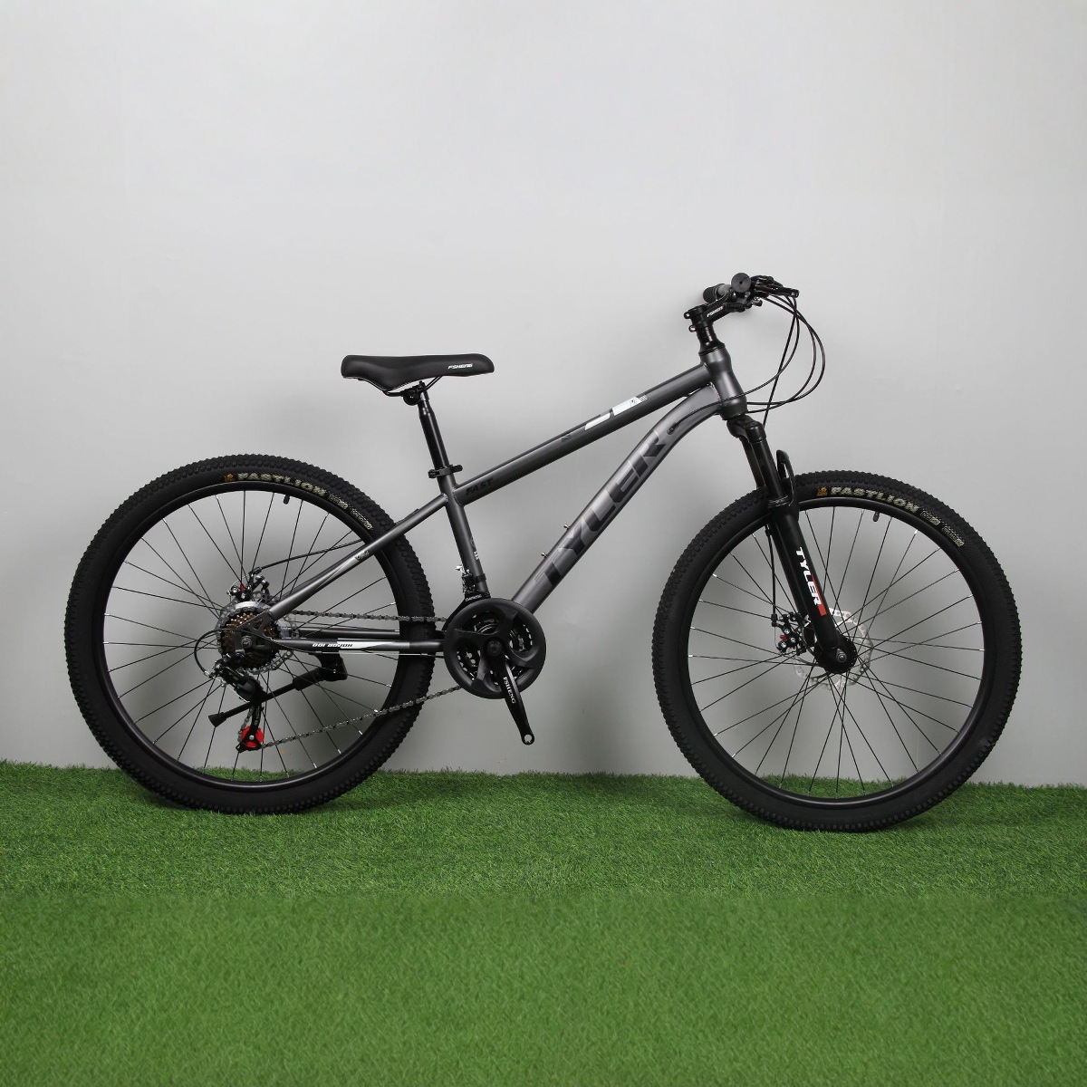 TYLER Cross-border de 24 pulgadas con doble freno de disco, bicicleta de montaña de 26 pulgadas, bicicleta de montaña todoterreno de 21 velocidades