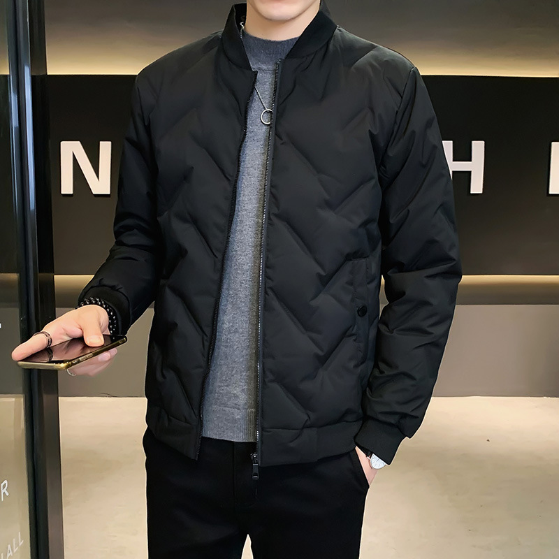 Abajo chaqueta para hombres 2023 invierno nuevo corto ligero soporte collar suelto blanco pato abajo cálido abrigo de moda para hombres