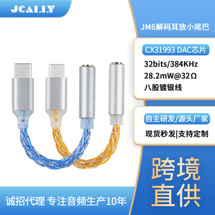 Small Tail Decoder Earphone Amplifier Type-C Conversion Cable Headphone Audio Decoder Suitable for Apple Mobile Phones Cx31993