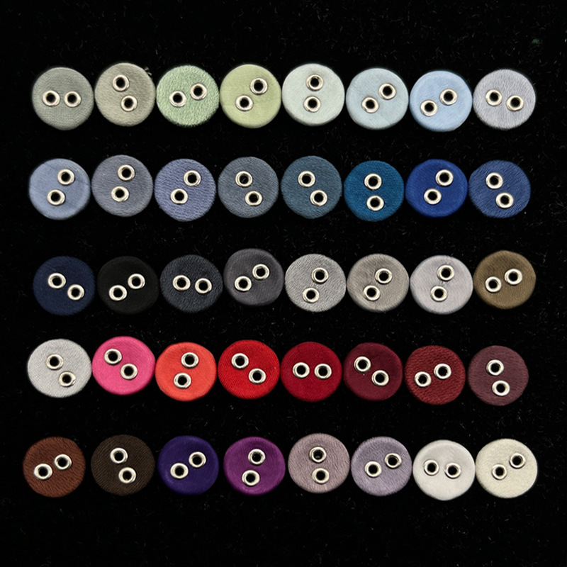 Two Eyelet Flat Button Cloth Bag Button Acetic Acid Satin Two Eyelet Buttons Clothing Jacket Shirt Cloth Bag Button