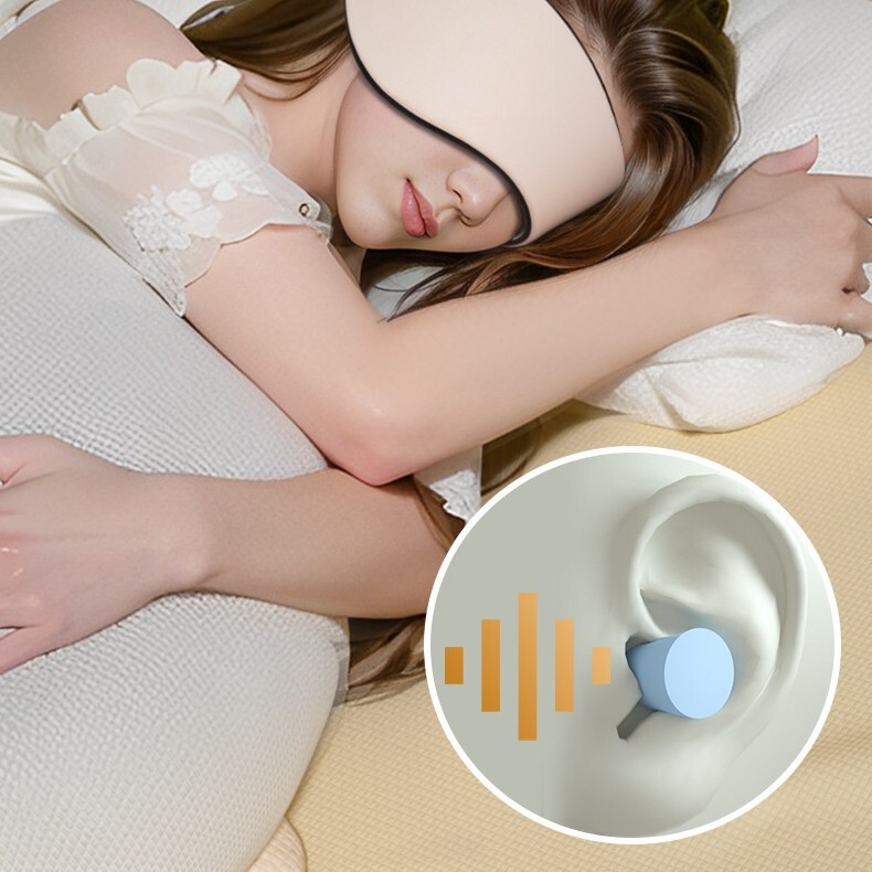 Noise Reduction Ice Silk Eye Mask, Light-Blocking Eye Protection, Sleep Breathable Soundproof Earplugs, Integrated Dormitory Sleep Noise-Proof Earmuffs and Eye Mask Noise Reduction Ice Silk Eye Mask, Light-Blocking Eye Protection, Sleep Breathable Soundproof Earplugs, Integrated Dormitory Sleep Noise-Proof Earmuffs and Eye Mask