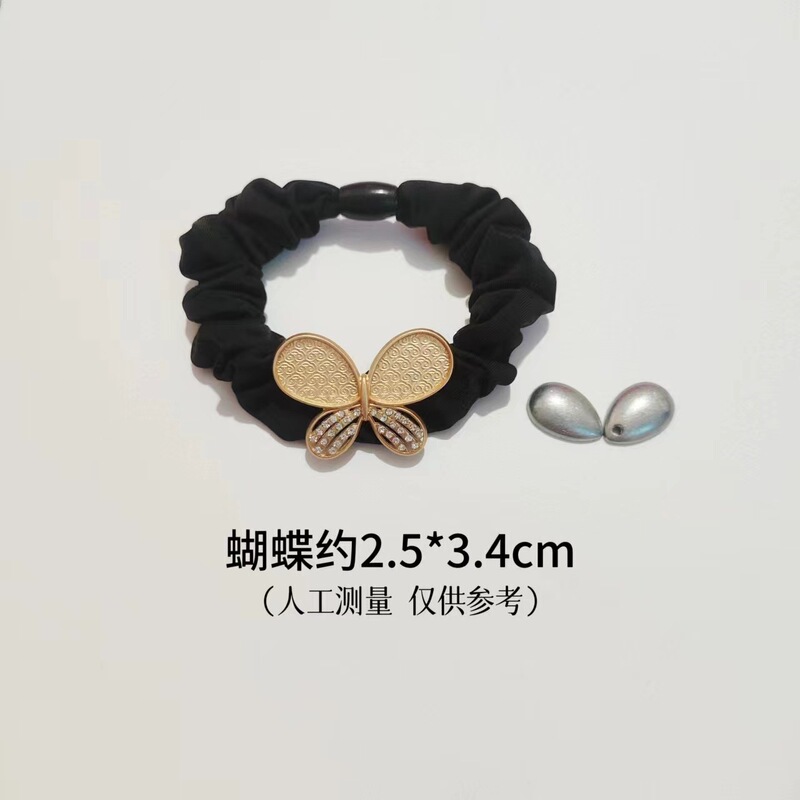 嘉640宋錦の髪輪胚底のつや消しの愛の大きい腸の輪のひもの蝶の髪の縄の幾何学の形の頭飾りの蝶結び|undefined
