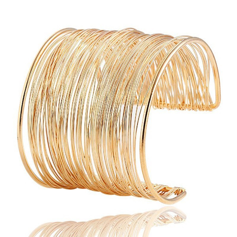 欧美跨境爆款夸张ins小众设计感金属光面手镯几何个性手饰braclet|undefined
