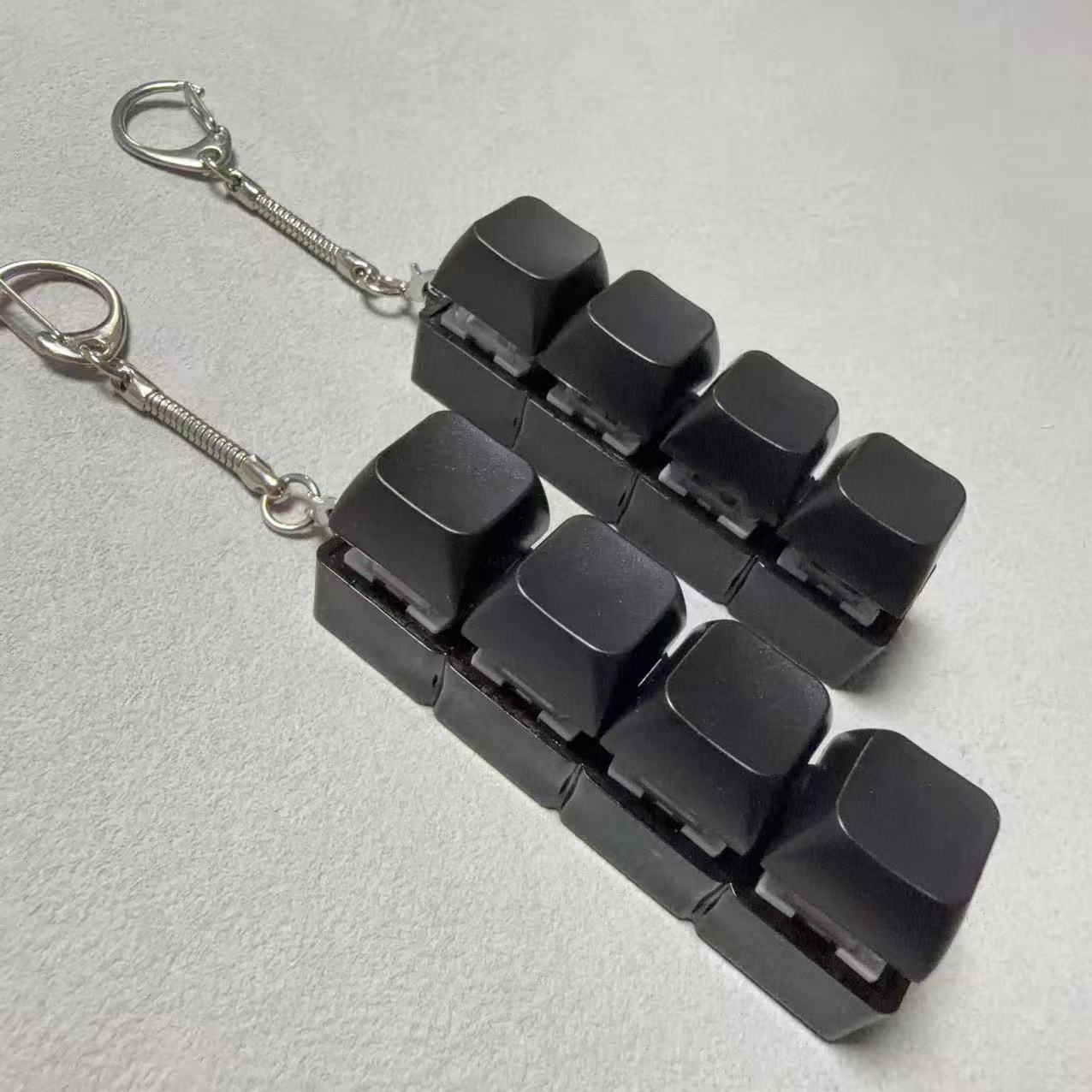 Four-button (black shell - black cap) * 2 set
