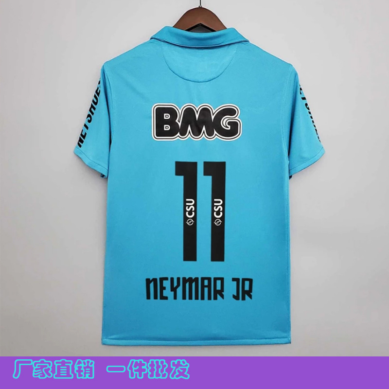 1213 サントス レトロ ジャージ No.11 ネイマール Tシャツ スポーツ 韓国版 カジュアル カジュアル オールマッチング|undefined