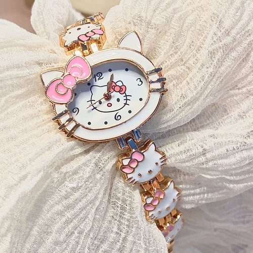 Cartoon cute Hello Kitty watch for female students to send to their besties as birthday gifts for girls and children’s watches with high-looking toys and watches