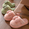 Demi-season keep warm non-slip slippers with bow indoor