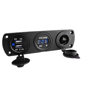 Car dual USB charger mother Seat car Dual USB mobile phone charging seat Marine USB charging socket 3.1A