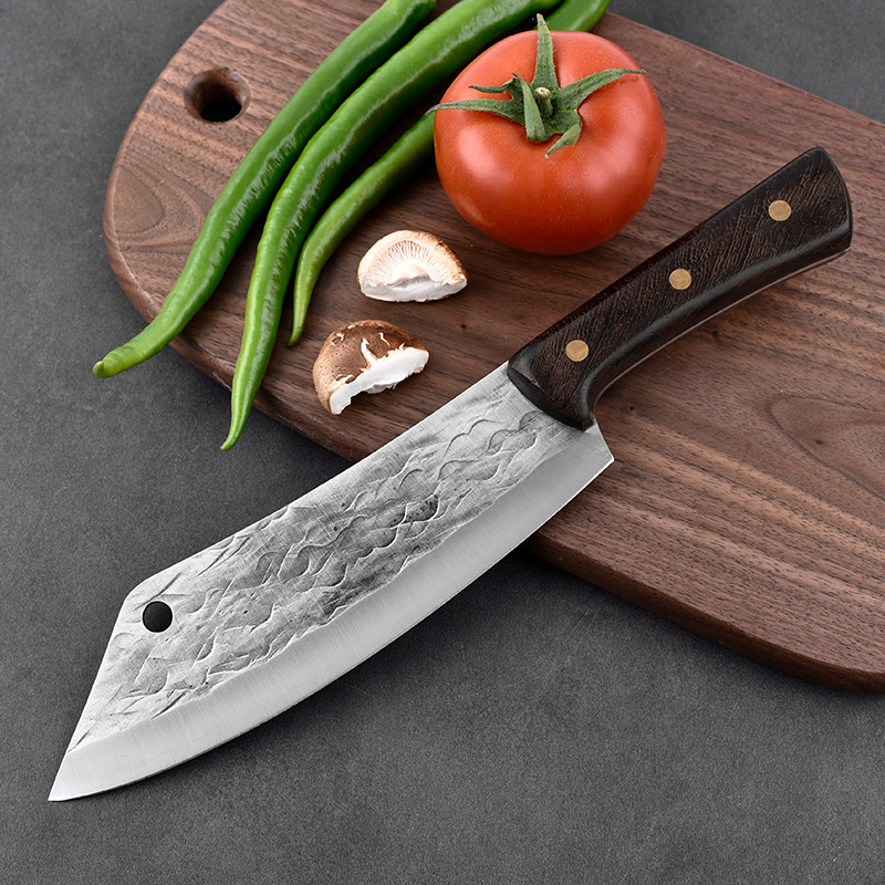 Forged Hammer Pattern Bone Chopping Knife Household Peeling Meat Cutting Knife Deboning Meat Knife Pork Stall Butchering Multi-purpose Knife