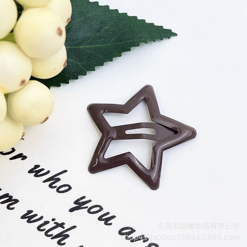 糖果色滴油星星发夹儿童五角星夹子BB夹碎发刘海夹手工发卡批发|undefined