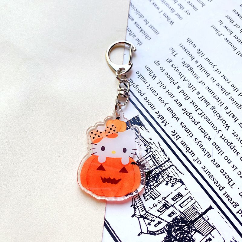 ハロウィーン漫画サンリオアニメアクリルキーホルダーかわいいかぼちゃのパチャ犬のかばん装飾ペンダント|undefined