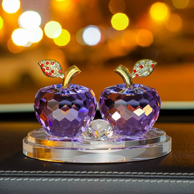 Car ornaments perfume seat car men and - crystal-apple-purple