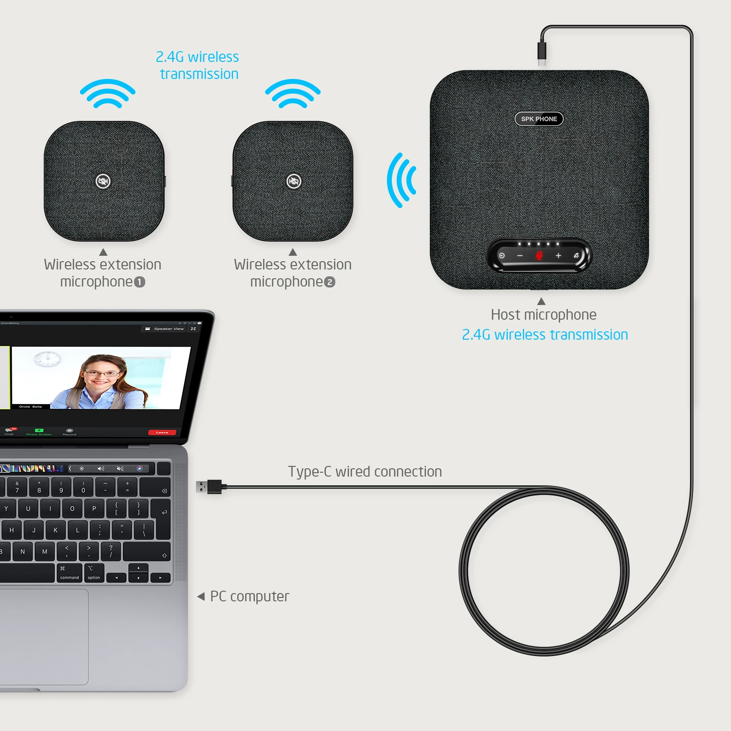 Беспроводной микрофон, ноутбук, 4G, Bluetooth