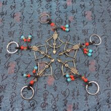 蒙古元素钥匙扣黄铜射箭民族风少数民族特色小挂件草原旅游工艺