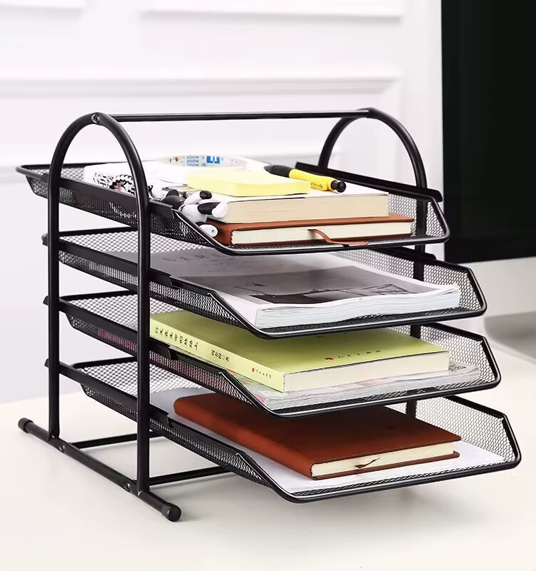 Четырехслойная металлическая сетка для документов Рабочий стол может тянуть многослойную простую панель документов для документов