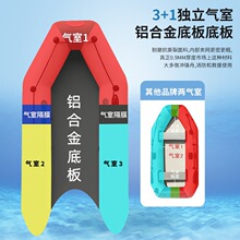 厂家供应冲锋舟硬底加厚耐磨橡皮艇钓鱼船充气船皮划艇马达汽艇