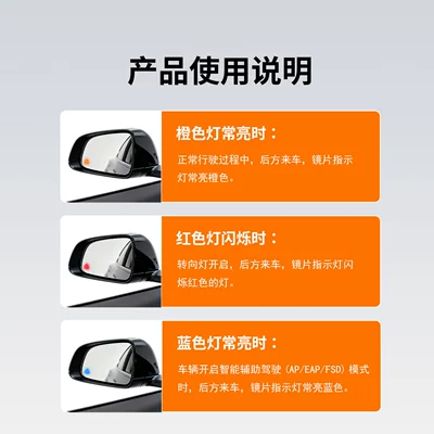 Suitable for Tesla Model 3Y Large field of view rear view auxiliary mirror
