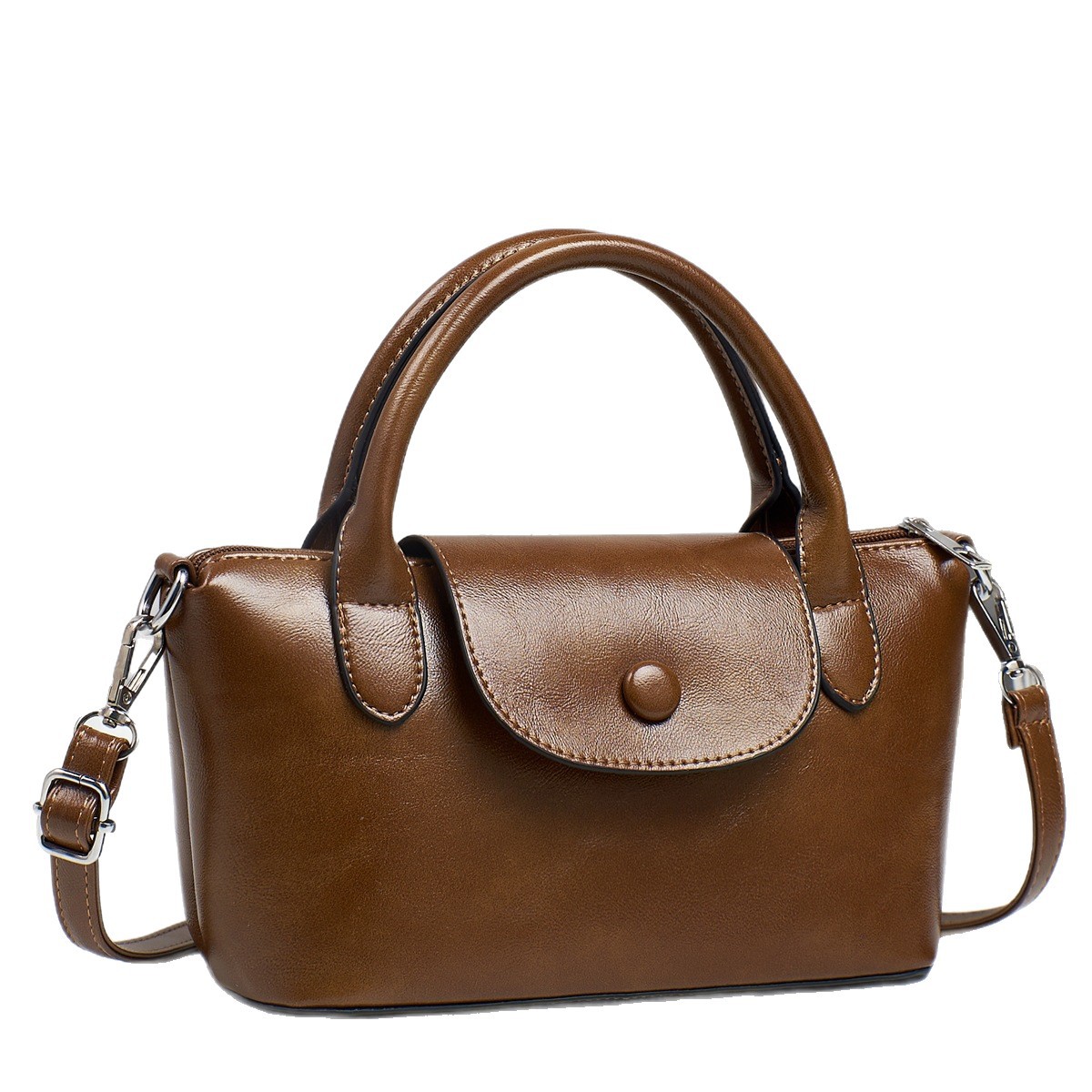 Bolsos para mujer 2025 nuevo bolso de cuero para mujer, bolso de mensajero de todo fósforo de moda de alta gama, bolso de hombro portátil de cercanías de nicho