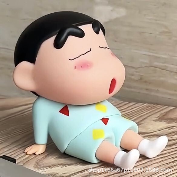 クレヨンしんちゃん阿呆怠け者携帯電話スタンド置物ネット赤アニメ野源デスクトップモデル潮游公仔卸売り|undefined