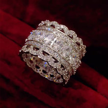 欧美轻奢满钻微镶锆石蕾丝镂空戒指女高级感冷淡风优雅气质食指环