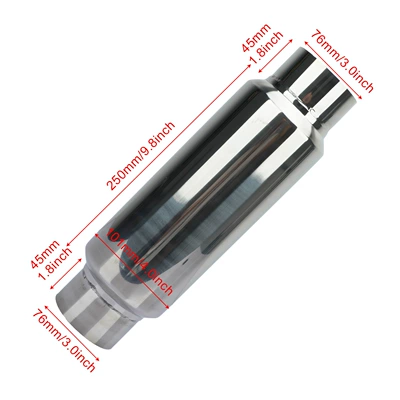 Car Stainless Steel Exhaust – Exhaust pipe - silver-76x101x76mm