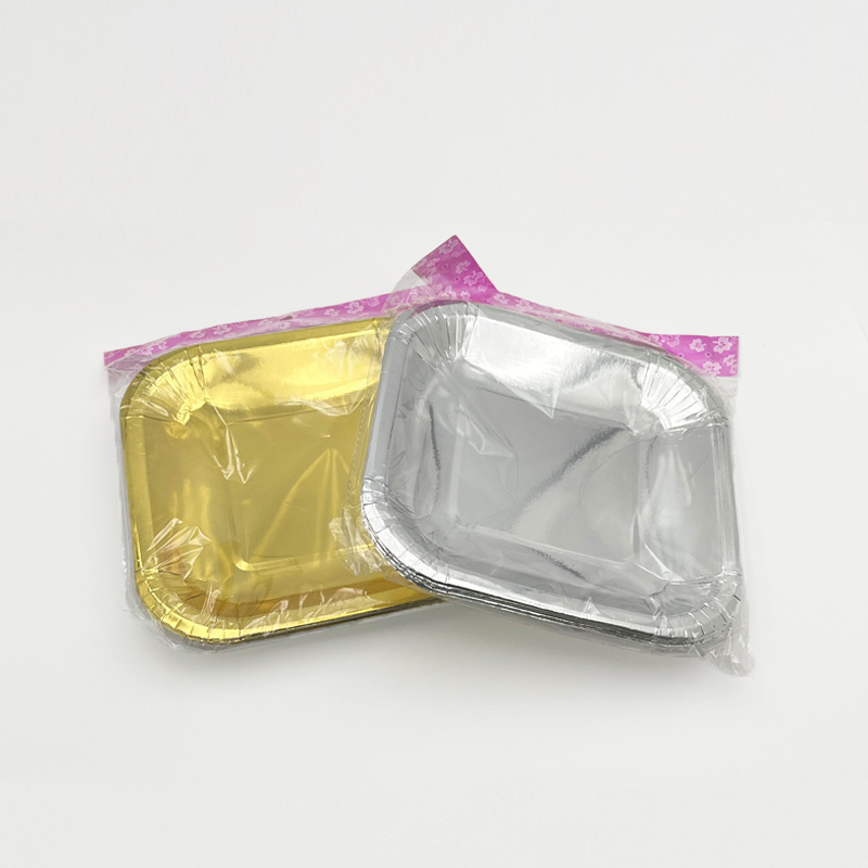 Factory Wholesale Paper Tray Thin Square Paper Tray Birthday Party Holiday Supplies Waterproof Disposable Tableware