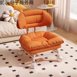 Swivel Small Stool with Wheels, Low Stool for Home Use, Shoe-Changing Stool, Baby-Carrying Tool, Children's Walking Stool, Pedicure Chair with Backrest