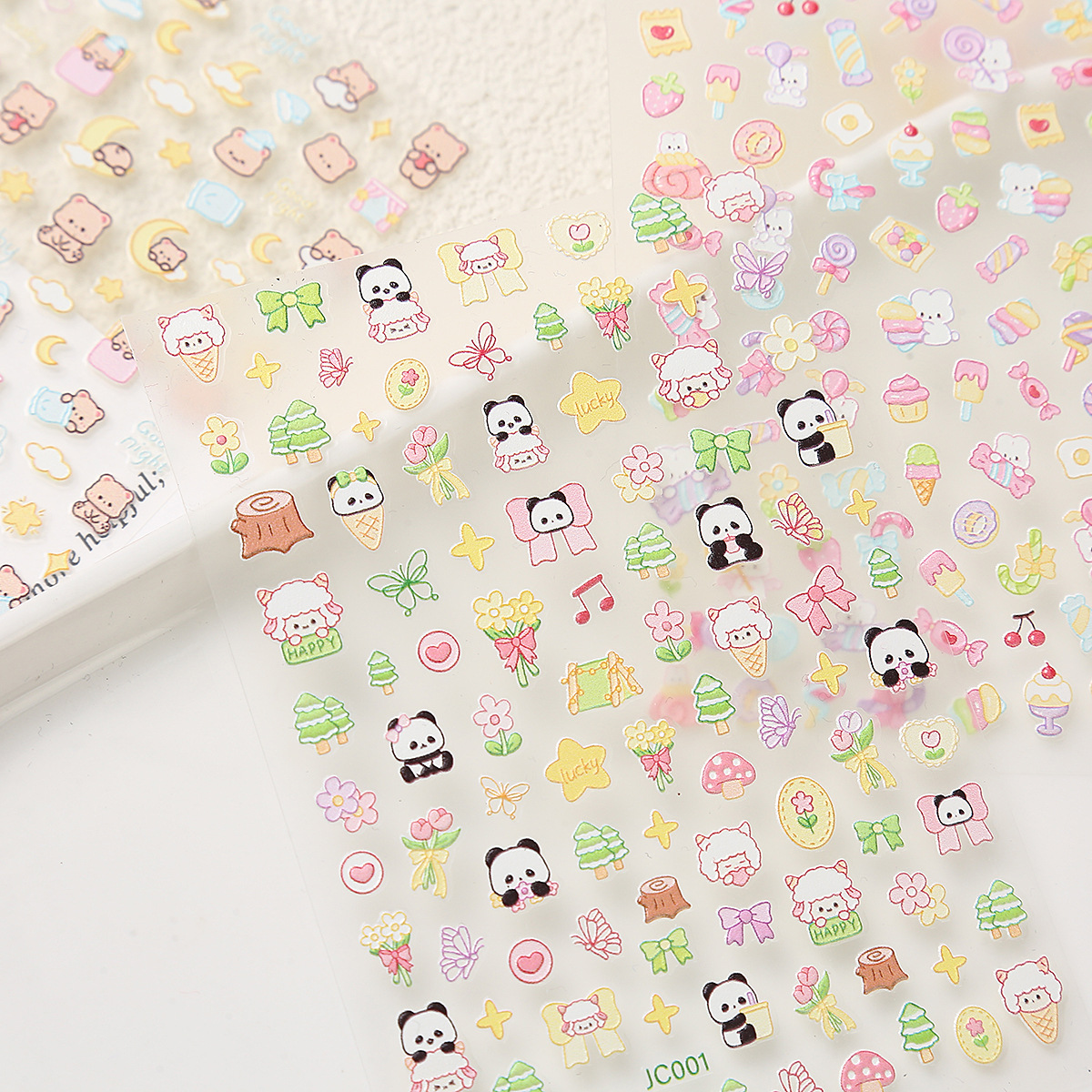 Three dimensional cartoon kids nail stickers