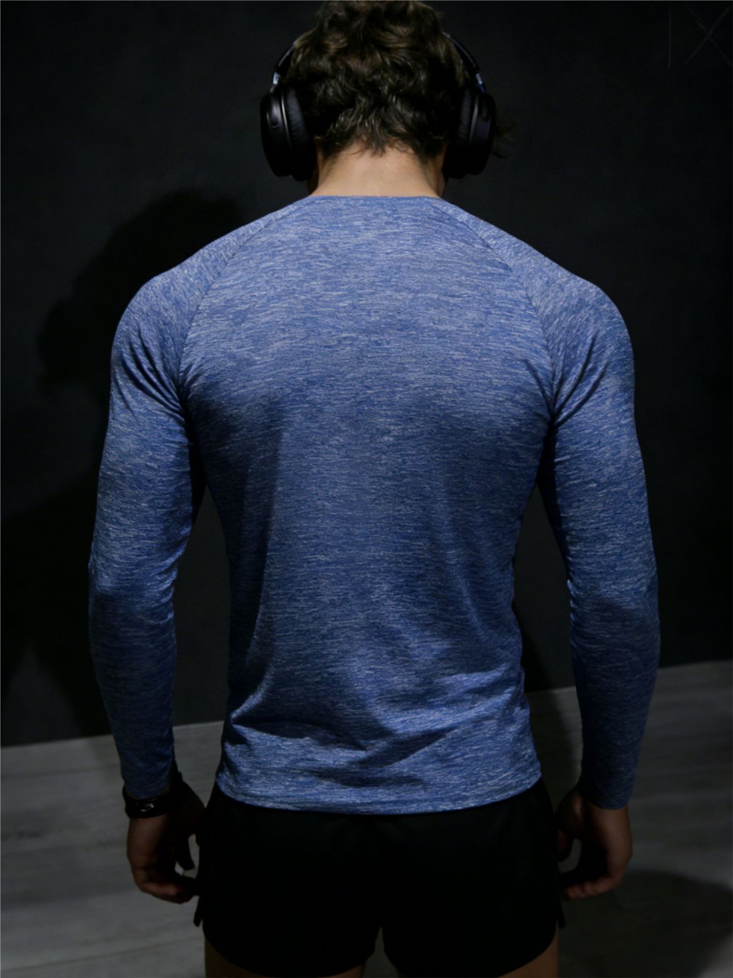 Men's Long Sleeved Sports Bodysuit Quick Drying Yoga Wear Top Tee_viptrois.com