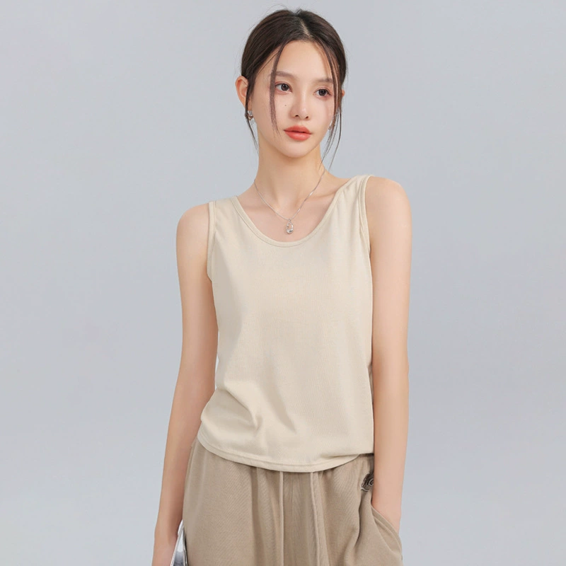 Летний новый стиль, ленивый стиль, женское нижнее белье, свободный топ без рукавов, тонкая однотонная футболка
