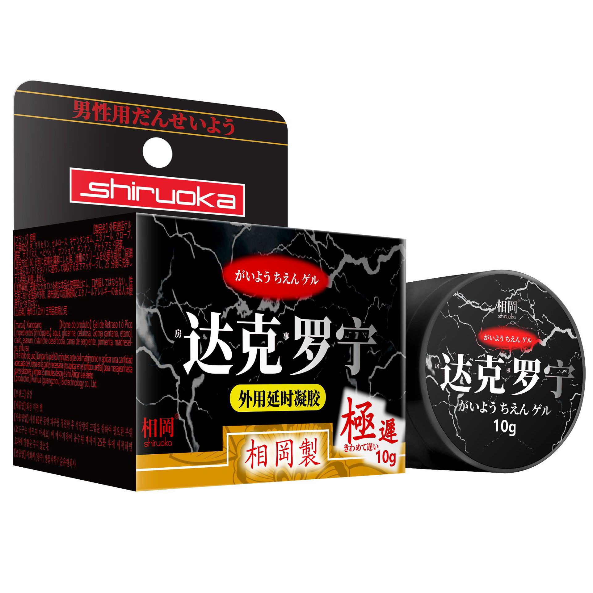 相岡(房达克事罗宁-10g)外用延时凝胶-包装报件效果图