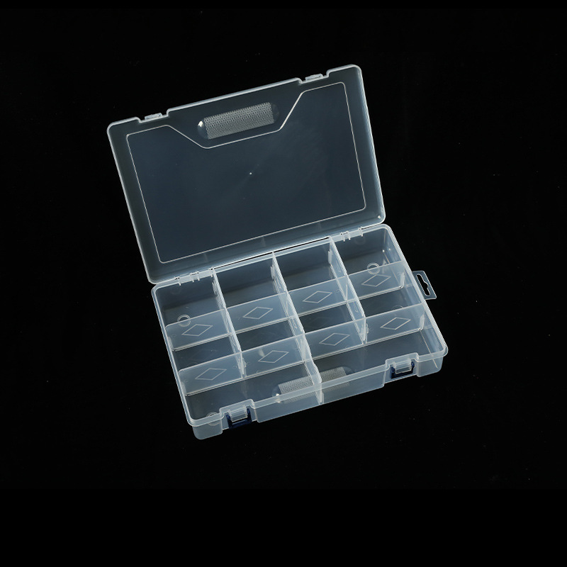 透明收纳盒可拆大号双扣10格零件盒多功能杂物收纳整理密封元件盒