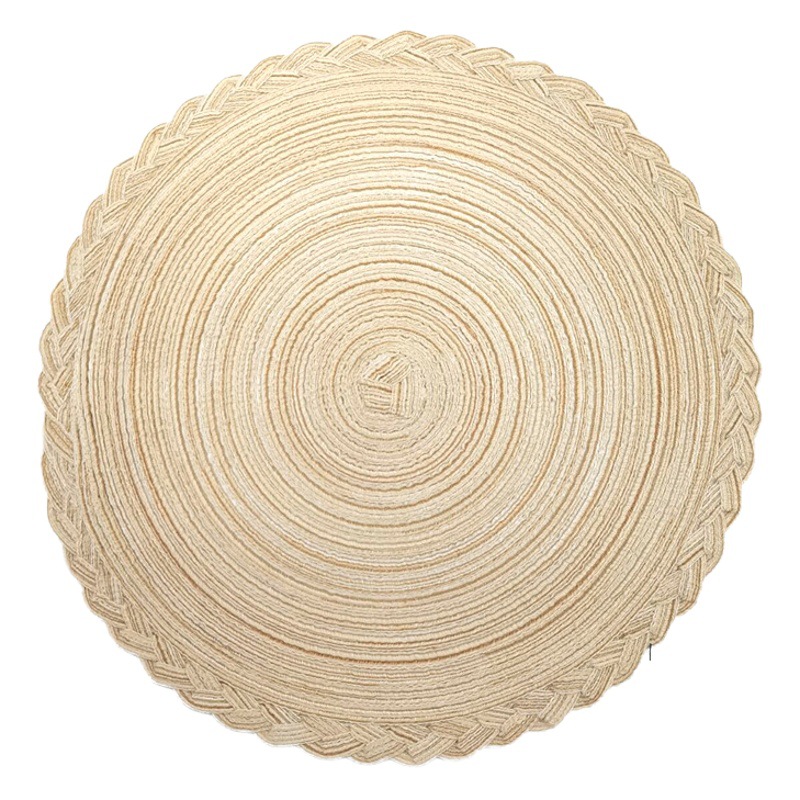 Manteles individuales de algodón estilo japonés, tapetes de ramio nórdicos, manteles individuales resistentes al calor, tapetes para cuencos, manteles individuales tejidos, tapetes antideslizantes para mesa.