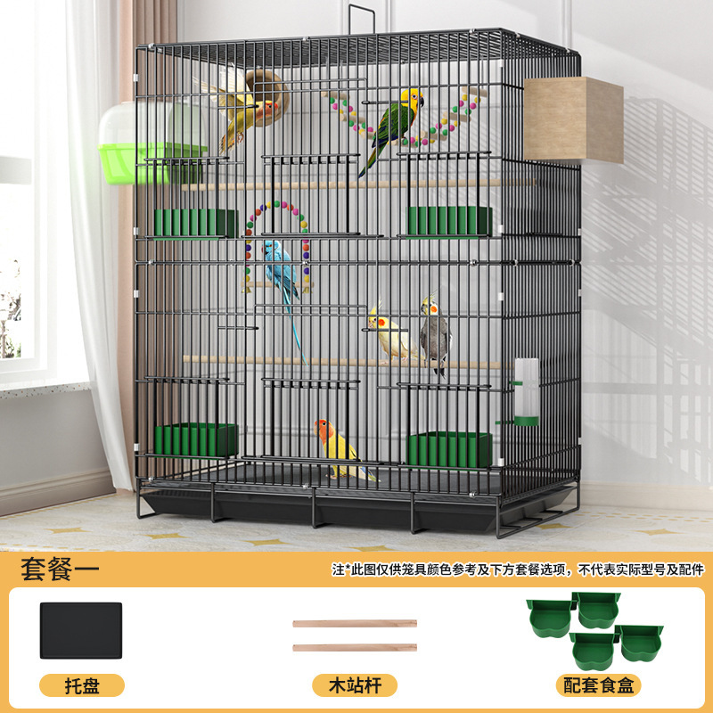 新しい鳥かご、新しいオウム生態ケージ、多層二層大型虎皮黒鳳ケージ、牡丹高級ヴィラケージ|undefined