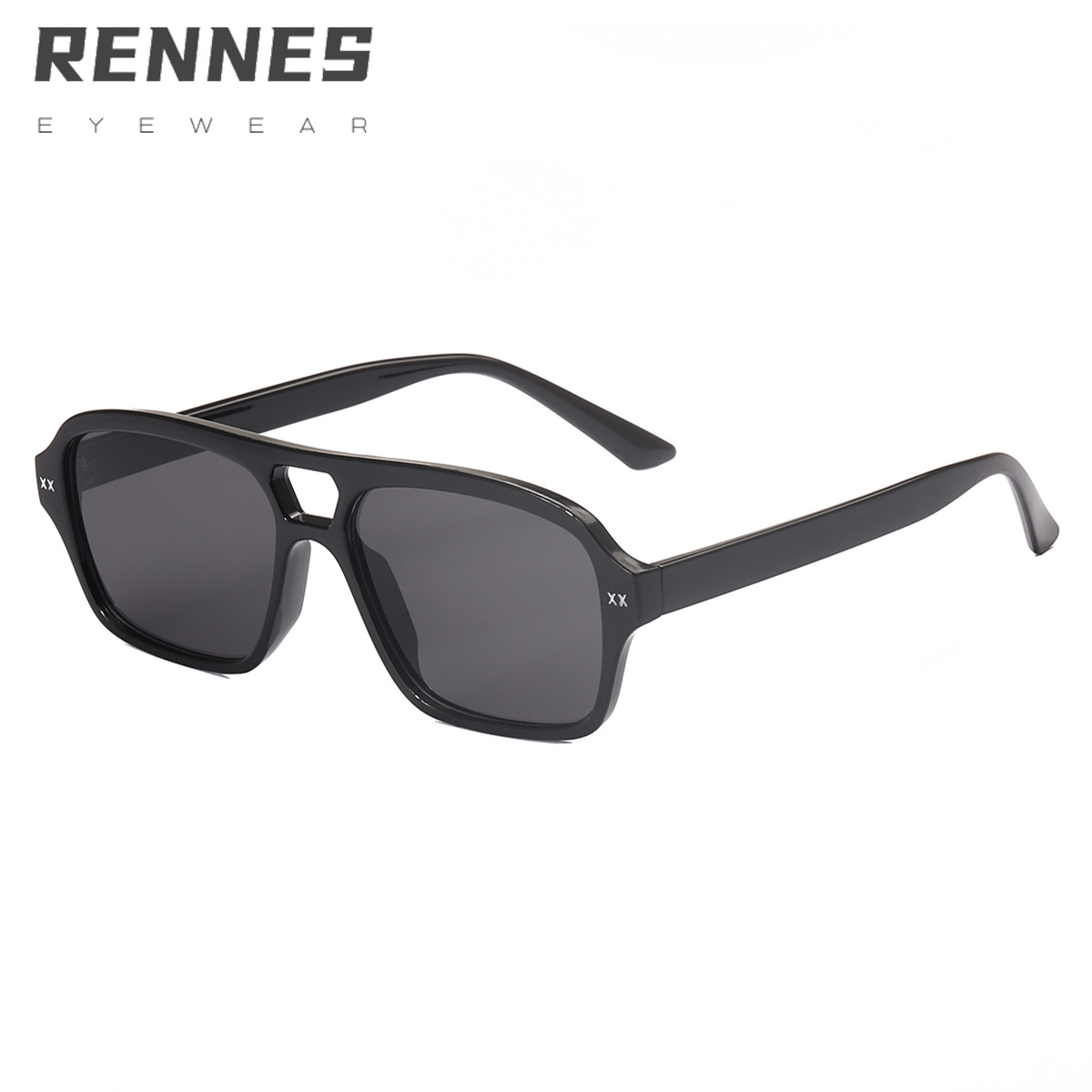 2022 nuevo europeo y americano doble haz cuadrado gafas de sol hombres y mujeres de la misma moda gafas de sol de moda 98078