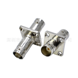 bnc female to female connector adapter BNC flange plate four-hole square plate fixed female to female straight connector