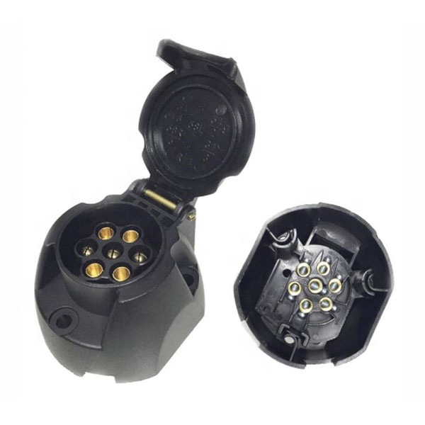 7针12v防水拖车插座 欧洲型拖车连接器 适用于卡车房车汽车