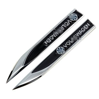 Body sticker Plate Side Label Blade Decorative - pair-volkswagen-red