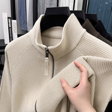 2025秋冬季针织衫男士拉链加厚中年爸爸装羊毛开衫长袖保暖外套潮