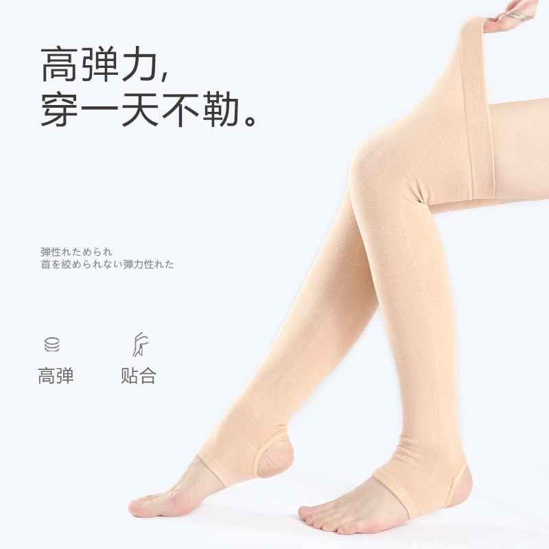 夏用純綿レギンス、男女兼用、冷えた足を暖かく保つ、膝関節とふくらはぎを保護するロングレギンス、足を踏み込みやすい膝上丈|undefined