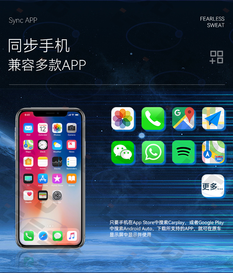 Cross-border 2-in-1 car connectivity box, smart wireless carplay adapter, button-switchable carplay box