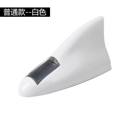 Car Solar Shark Fin Antenna Flash Lamp Remote Control Body Decoration Replaces Original Shark Fin Roof and Tail (vehicle antenna) - new-enhanced-version-18-lights-white-without-remote-control-or-radio