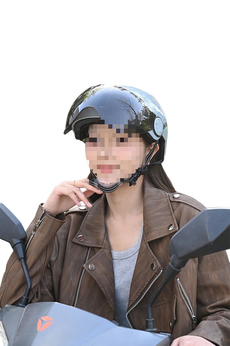 3C Certified Electric Motorcycle Helmet Cute Sunscreen UV Half Helmet