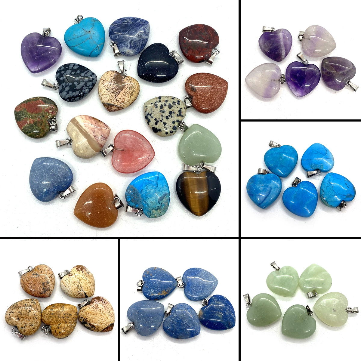 Organic pendant heart shaped, turquoise accessory, necklace, accessories, 20mm, wholesale