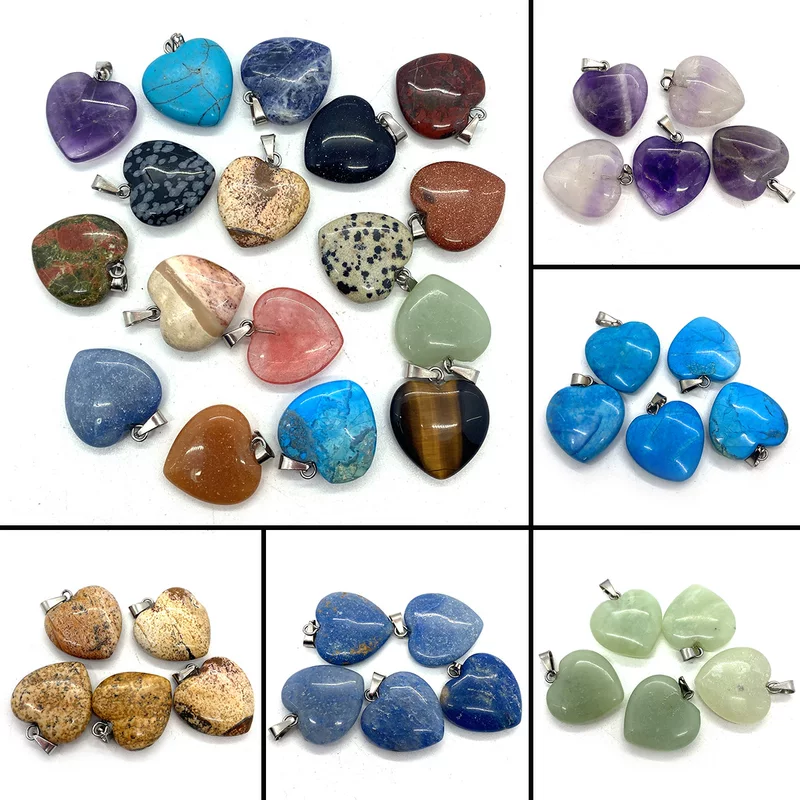Organic pendant heart shaped, turquoise accessory, necklace, accessories, 20mm, wholesale