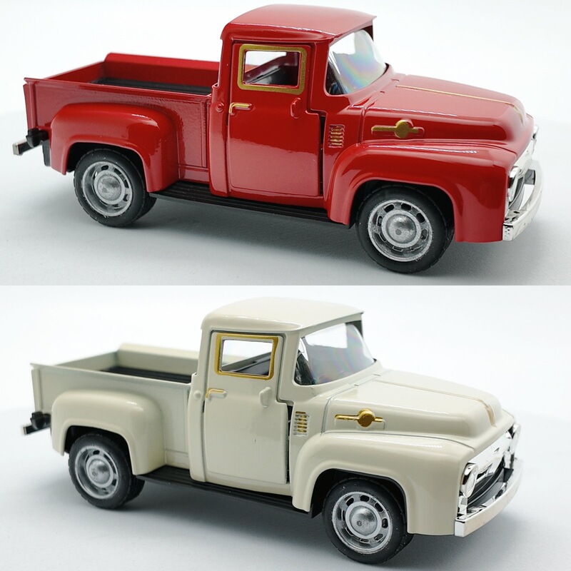 Cross-border classic car pickup alloy car model Xiaohong to deliver the same model 1:32 PINK TRUCK