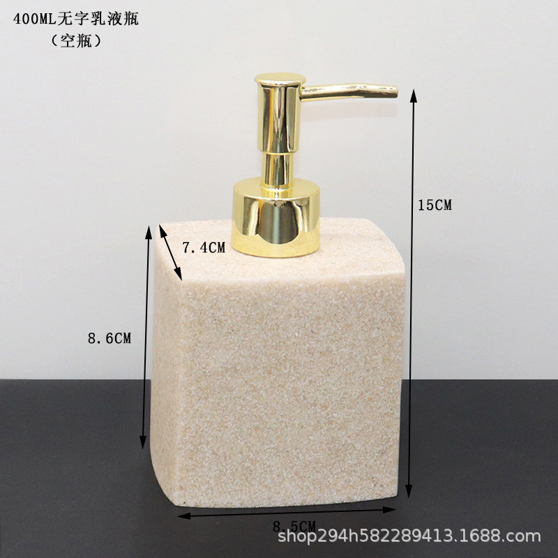 Hotel champú mano desinfectante botella resina creativa loción botella Champú gel de ducha sub-botella dispensador de jabón