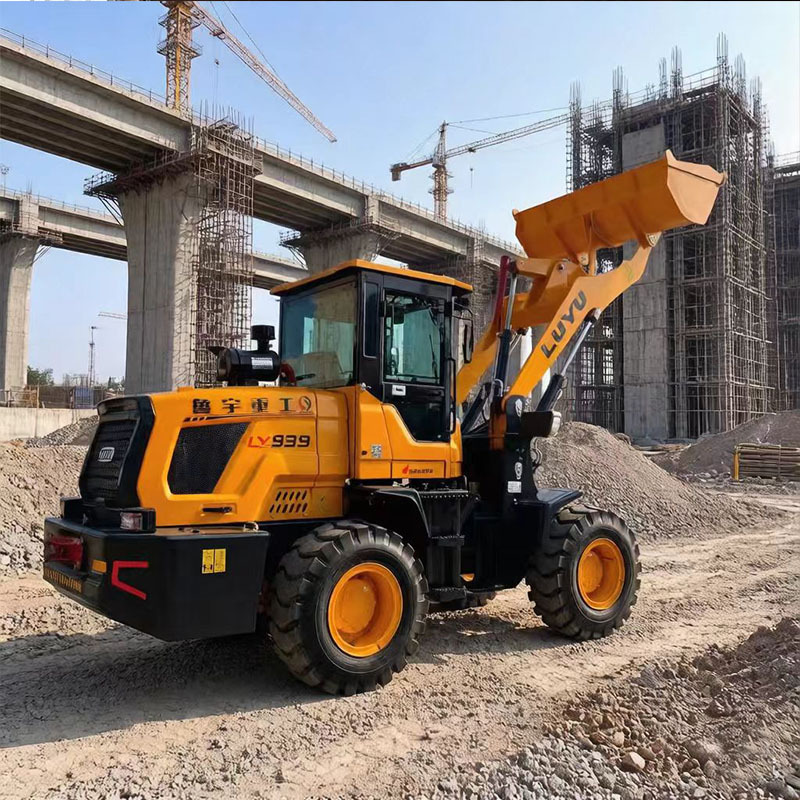 外贸出口958工程装载机 大轮边装粮王20铲车 树林园林夹包抓草机