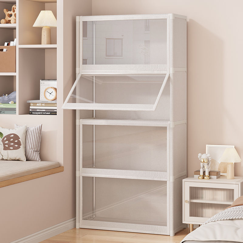 Wardrobe Simple Dust-Proof Home Rental Storage Cabinet Multi-Layer Bedroom Assembly Rental Storage Wardrobe
